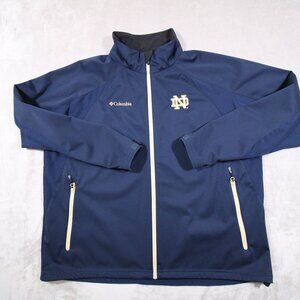 Columbia Notre Dame omni heat thermal jacket 2XL Men blue